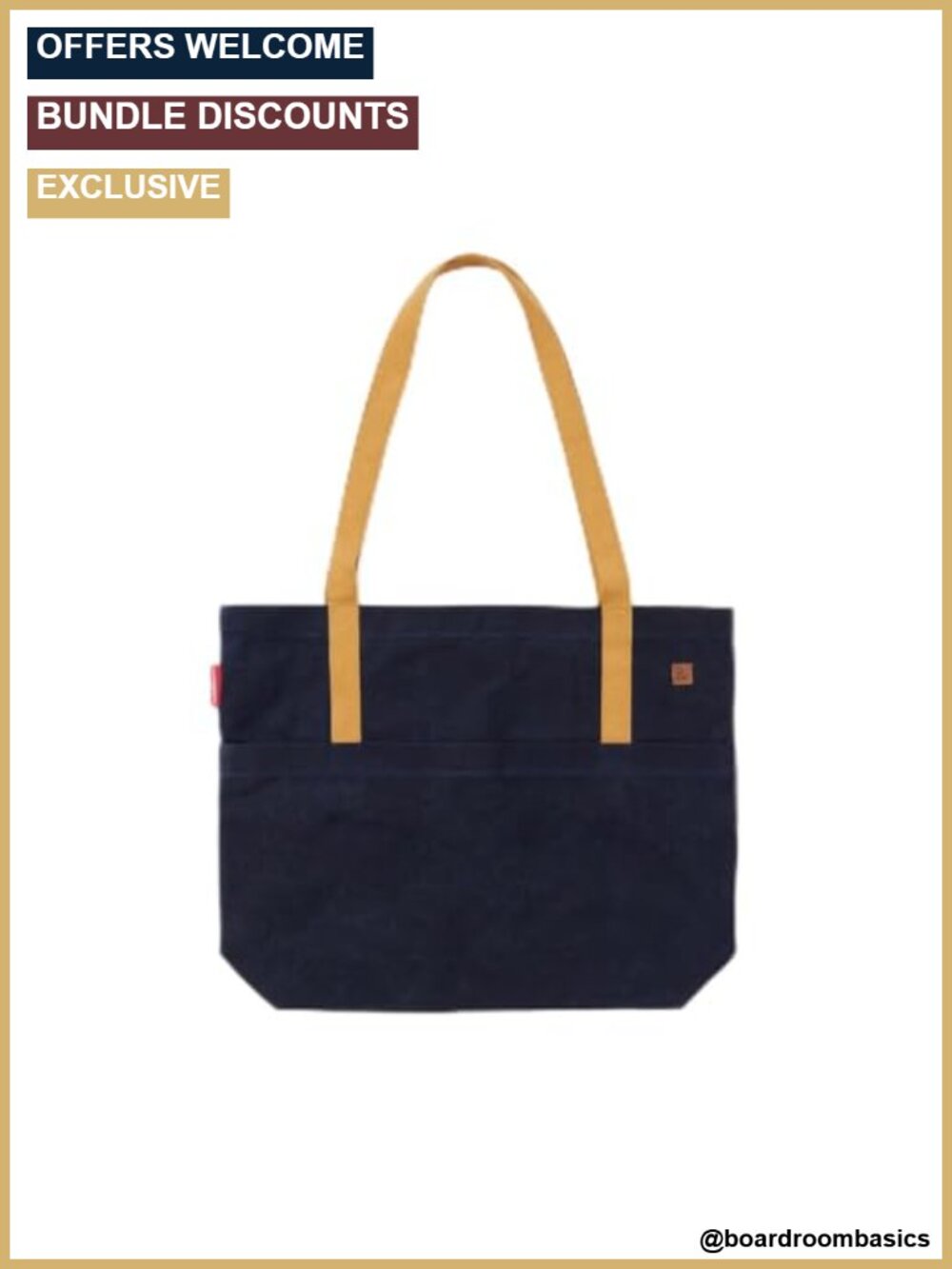 Waxed Canvas Market Tote Shoulder Bag Cotton Leather Trim Shopping Purse